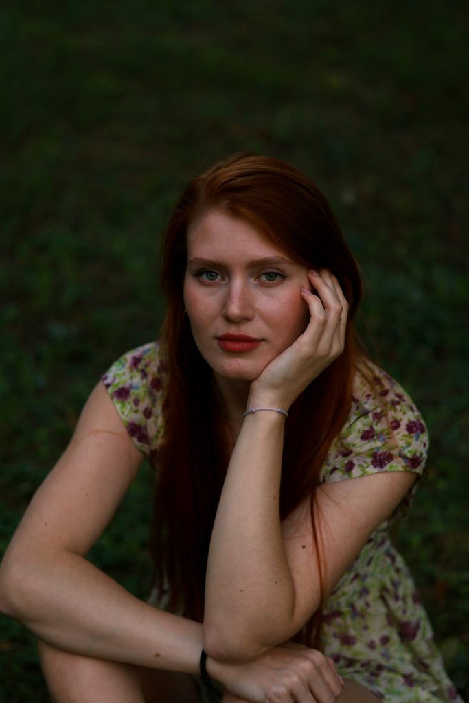 His Luna’s Already A Luna 4 redhead girl in green 1