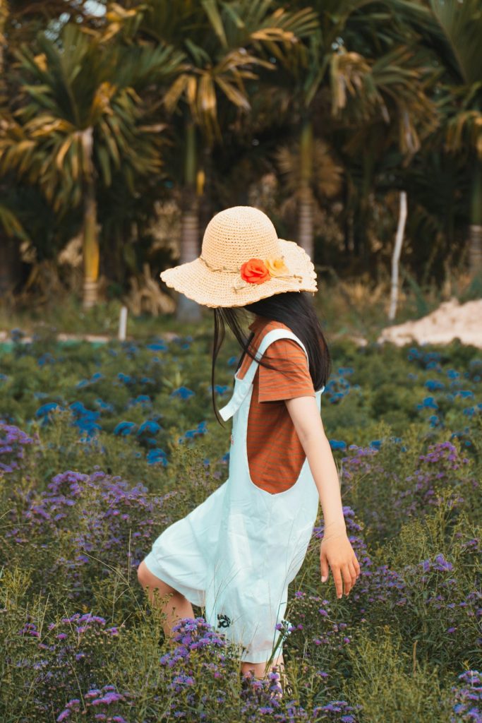 girl in flower field 2